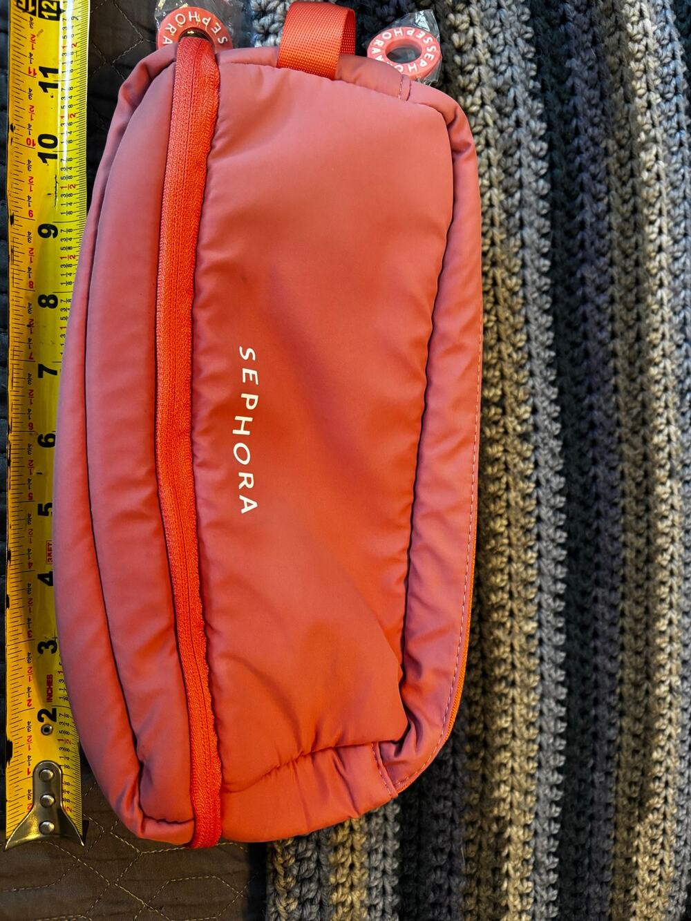 Sephora Womens Pink Zippered Travel Organizer Cosmetic Makeup Bag